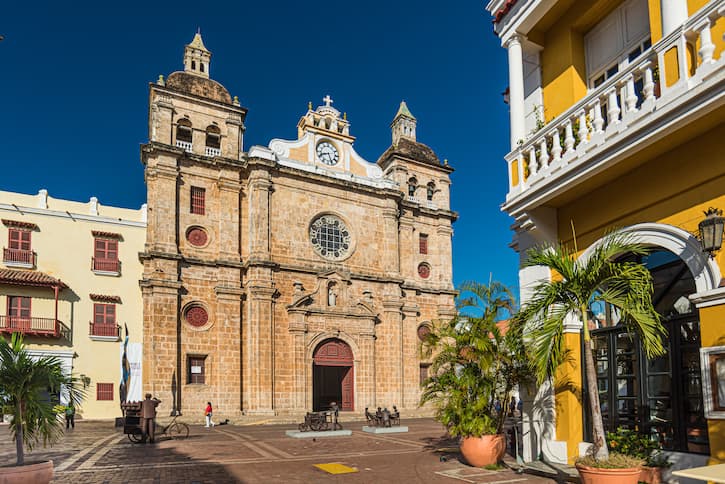 Vista do Centro Histórico de Cartagena na Colômbia